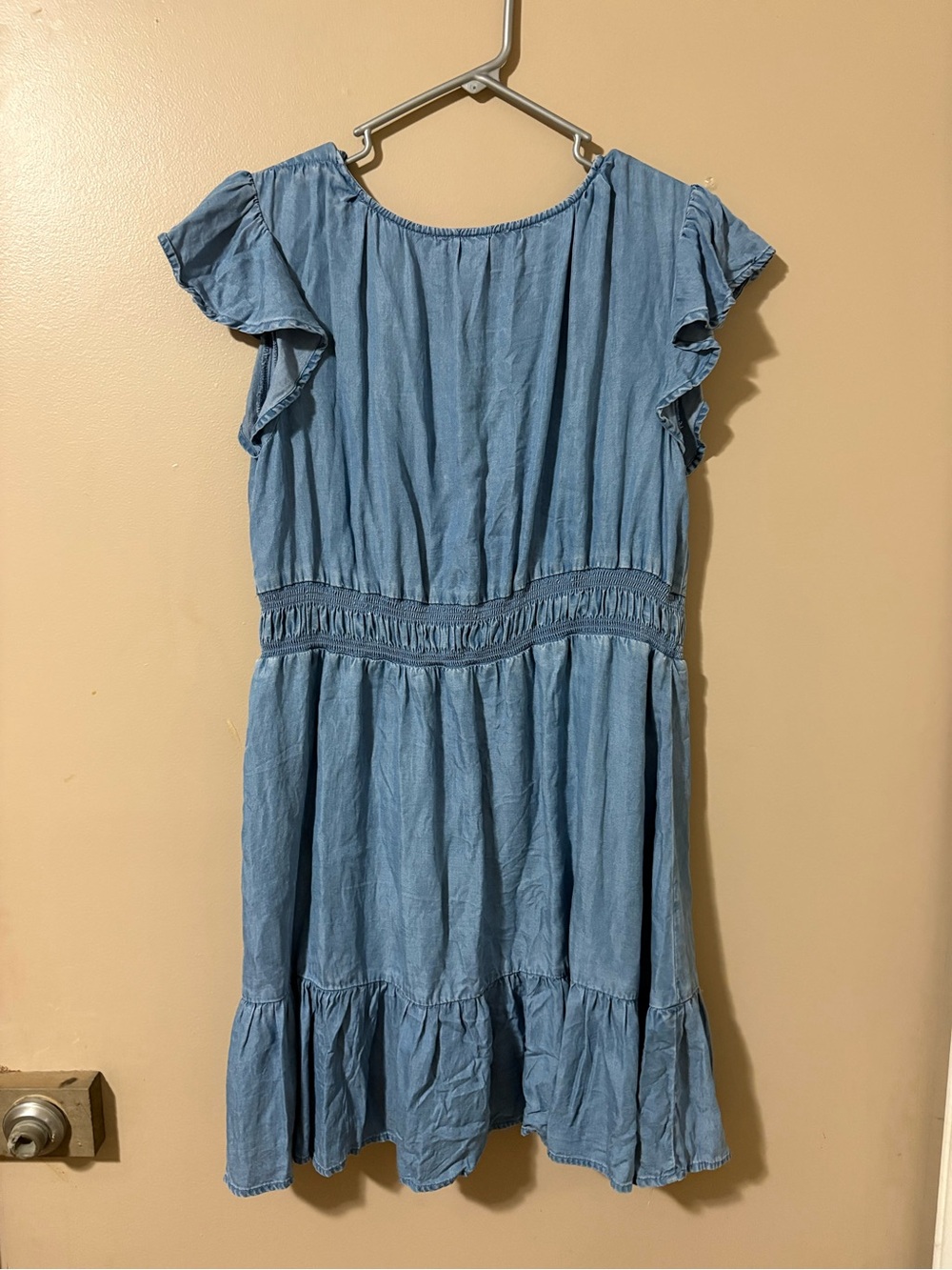 Light Denim Blu Pepper Short Sleeve Dress - Picture 3 of 3